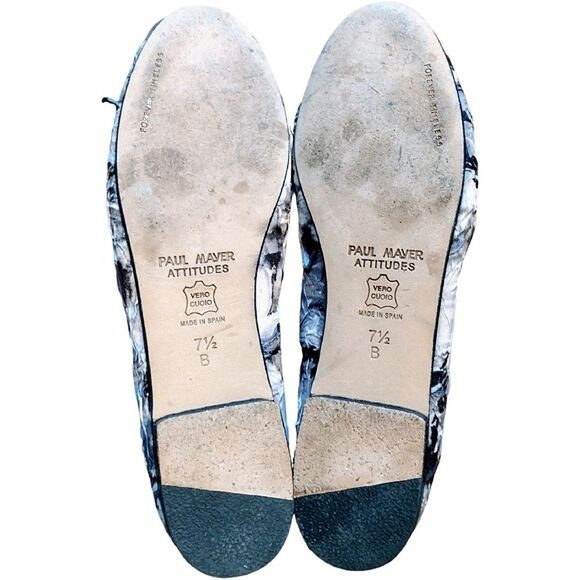 Paul Mayer “Attitudes" Ballet Flats, Size 7.5, Black & Silver * FIRM PRICE * - Picture 6 of 10